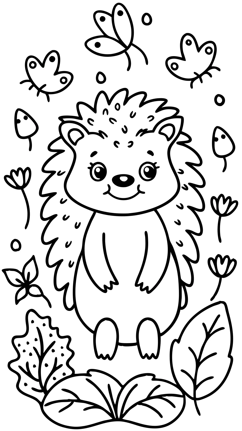 coloring pages hedgehog